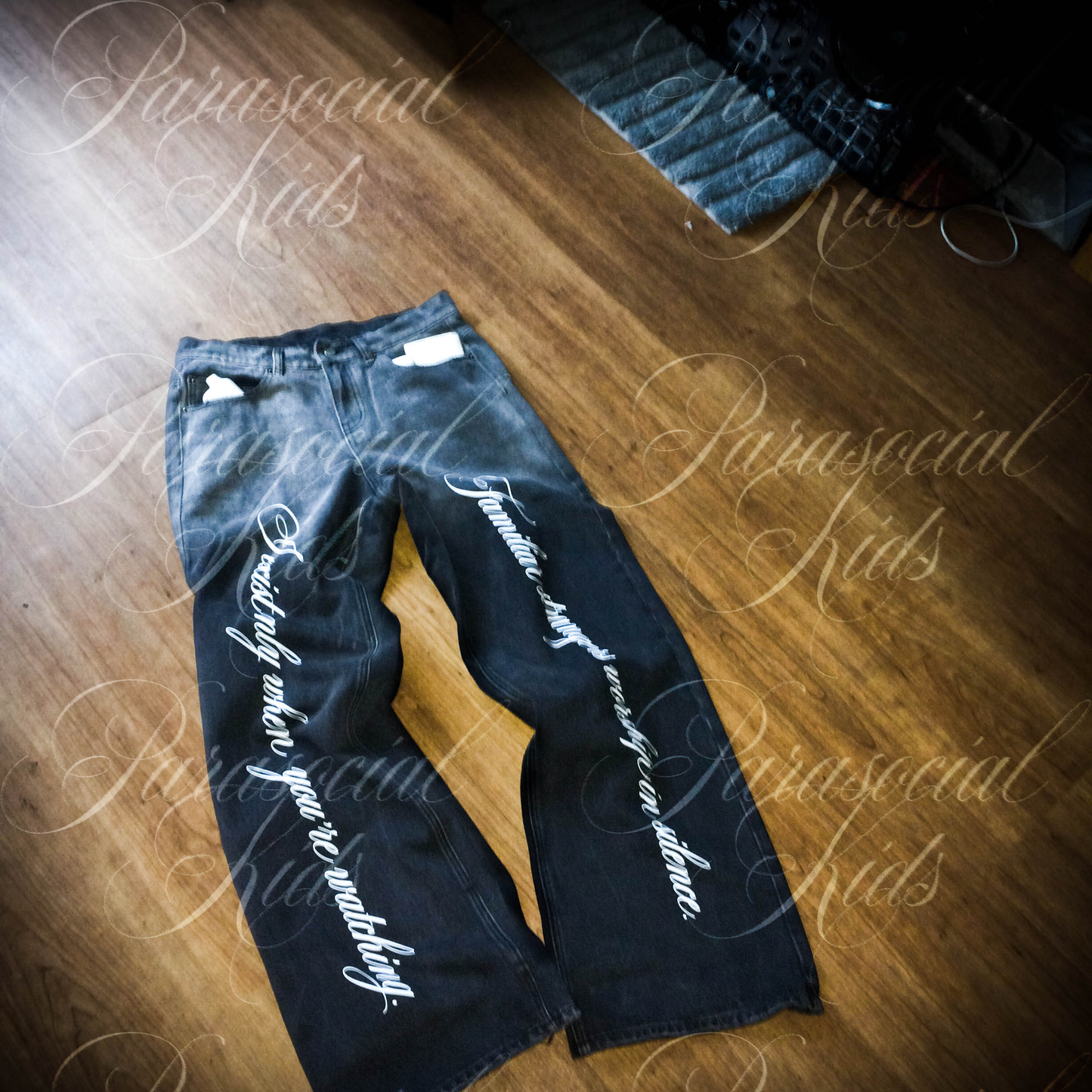 Faded Quote Jeans