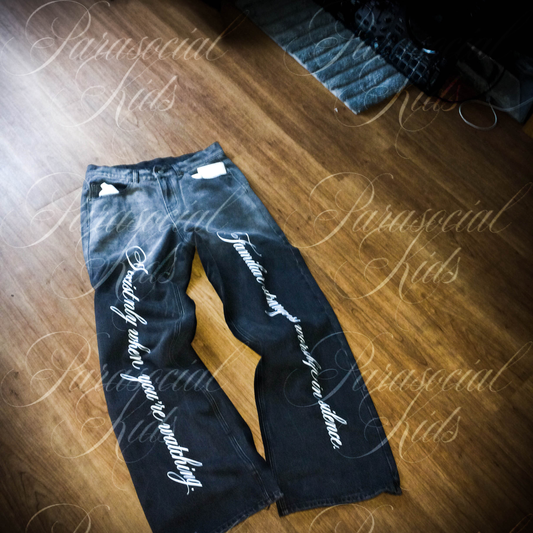 Faded Quote Jeans